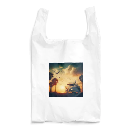 レトロなワーゲン 夕暮れビーチ 2 Reusable Bag