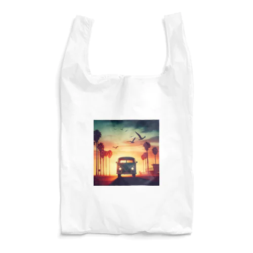 レトロなワーゲン 夕暮れビーチ 2 Reusable Bag