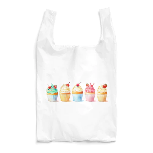 カラフルなカップケーキ🧁 Reusable Bag