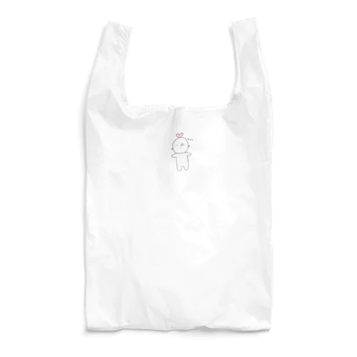 白くてハートフル　睡眠中 Reusable Bag