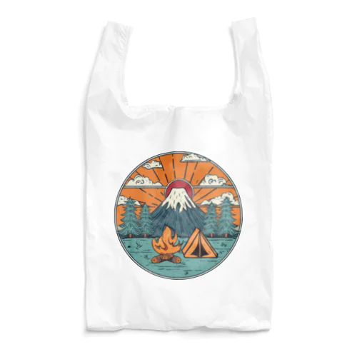 富士山とキャンプ Reusable Bag