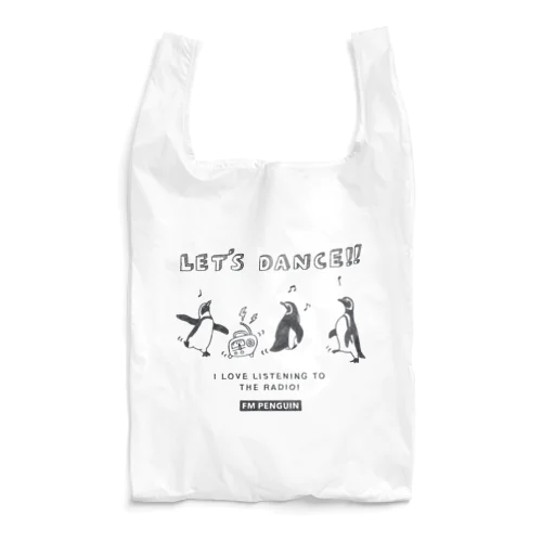 ダンシングペンギン(モノトーン　淡色用 (白など)) Reusable Bag