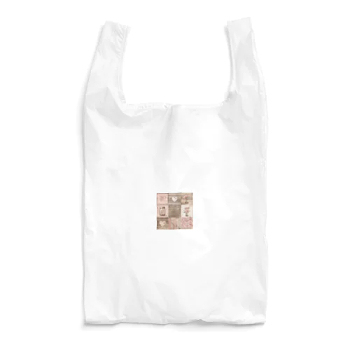 ハート　ピンク　赤　黒　木　花　花瓶　綺麗 Reusable Bag