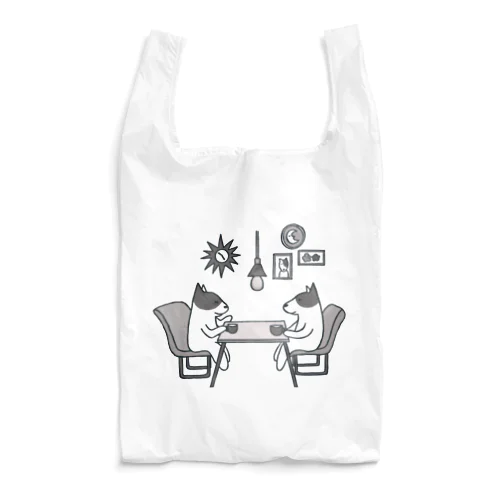 カフェでおしゃべりするわんこ Reusable Bag