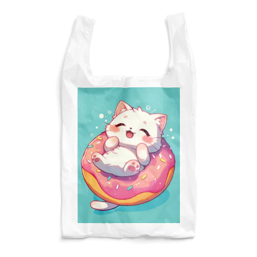 子猫ドーナツ浮輪楽む　　なでしこ1478 Reusable Bag