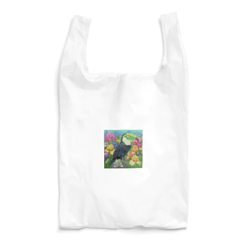 オニオオハシとあやめの花 Reusable Bag