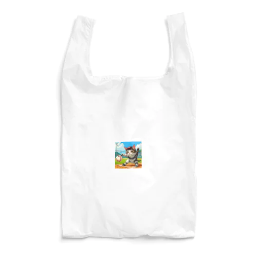 もうすぐ甲子園！野球の練習するニャンコ A Reusable Bag