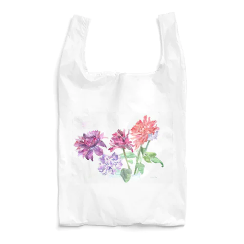 水彩画のダリア Reusable Bag