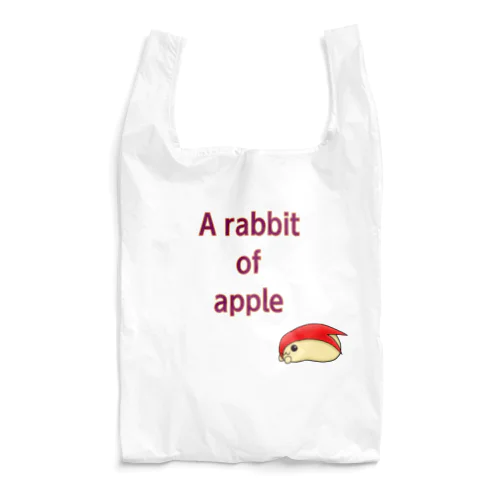 英字付き うさぎリンゴちゃん Reusable Bag