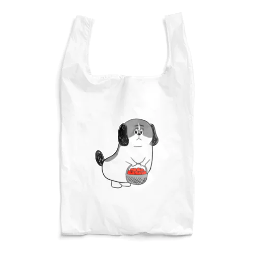 もじゃまるお見舞い　白黒 Reusable Bag