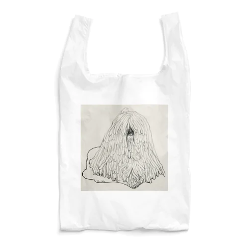 かしこいプーリー犬のイラスト  鉛筆画 歩く犬 Reusable Bag