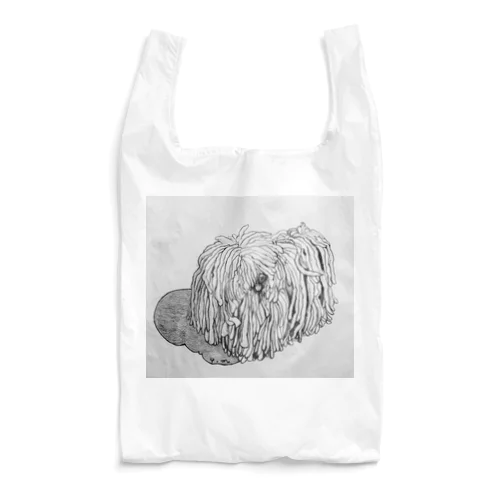 かしこいプーリー犬が振り向いた。puli illustration  Reusable Bag