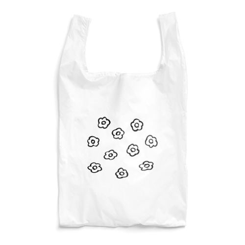 フラワー　黒 Reusable Bag