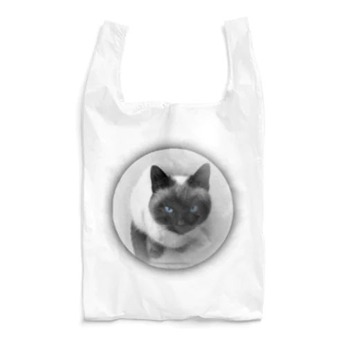 シャム猫スシ子Blue eyes Reusable Bag