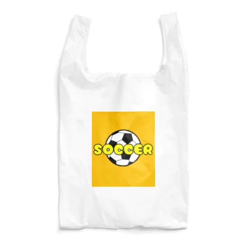 サッカーボール柄Tシャツ（黄色/白） エコバッグ
