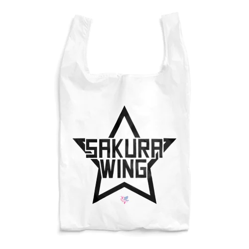 SAKURA WINGスター黒字 Reusable Bag