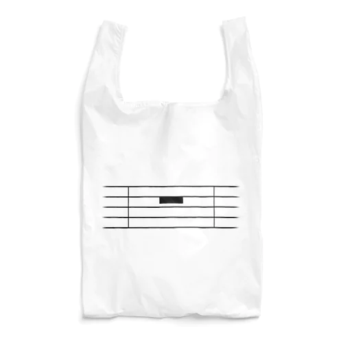 全休符（黒字） Reusable Bag