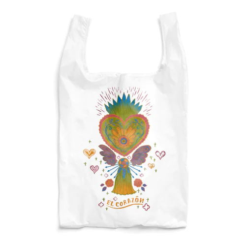 メキシコのハートタッセル（グリーン） Reusable Bag