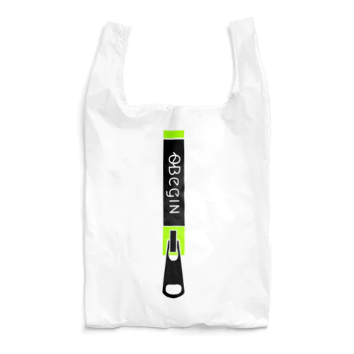 [0~Begin]ファスナーロゴプリント Reusable Bag