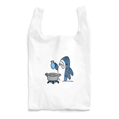 魚を茹でるサメ Reusable Bag