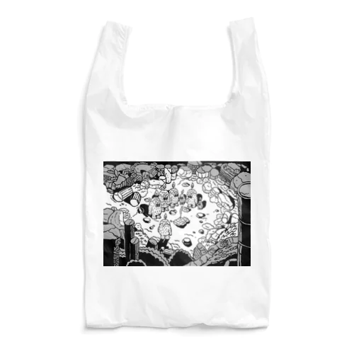 Candle Mosh murder case 1（白黒） Reusable Bag