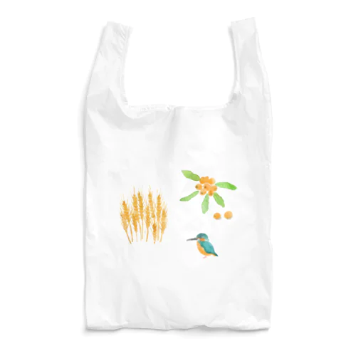 麦・枇杷・カワセミ Reusable Bag