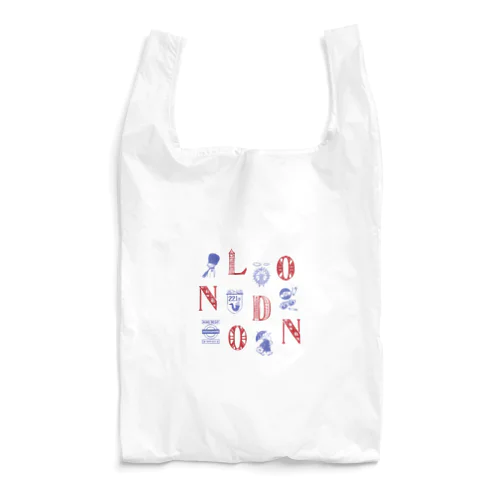 🌍 世界のまち 🇬🇧 イギリス・ロンドン (レッド) Reusable Bag