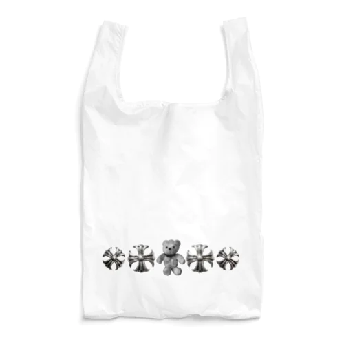 Greek Crosses Teddy - monochrome Reusable Bag