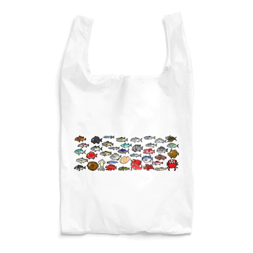 ドット絵サカナの群 Reusable Bag