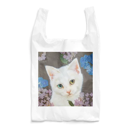 紫陽花としろねこ Reusable Bag