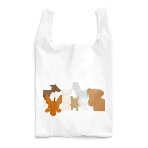 わんちゃん達のシルエット Reusable Bag