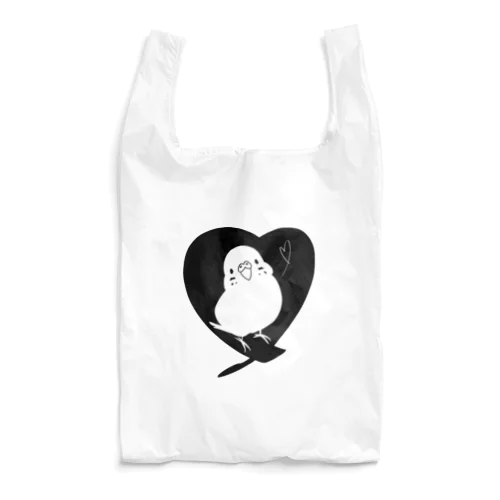 インコハート。モノクロ Reusable Bag