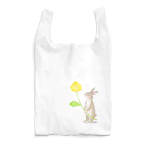 うさぎと黄色いお花 Reusable Bag