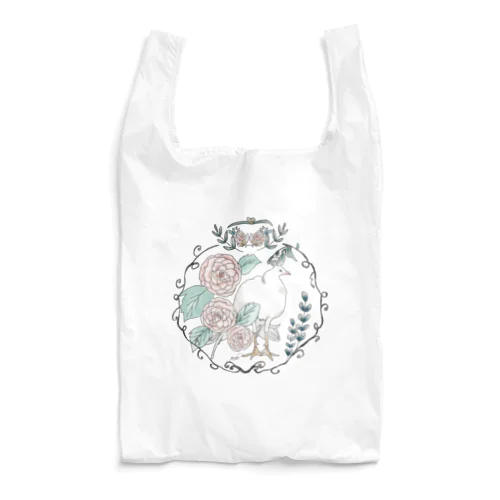 エコバッグ　鳥　花 Reusable Bag