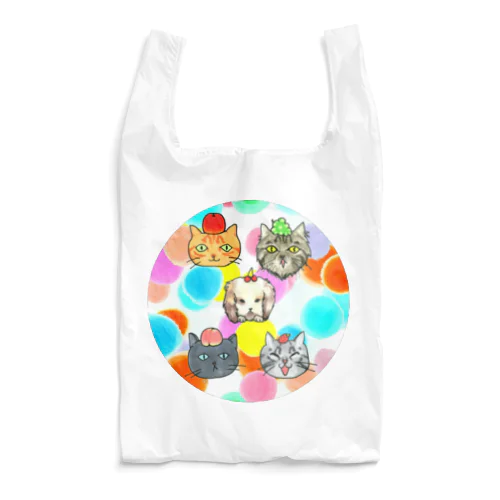 猫ちゃん😺兎ちゃん🐰のフルーツ狩り Reusable Bag