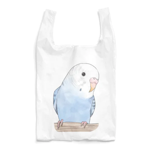 おしゃまな止まり木セキセイインコちゃん【まめるりはことり】 Reusable Bag