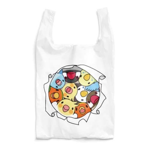 三密です！むちむち鳥まみれ【まめるりはことり】 Reusable Bag