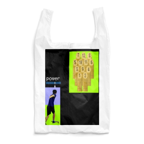 レトロゲーム風モルック Reusable Bag