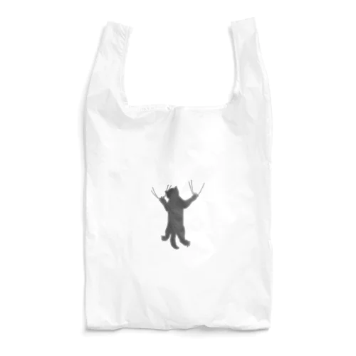 しがみつく黒猫 Reusable Bag