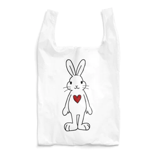 熱いハートを宿したうさぎちゃん Reusable Bag