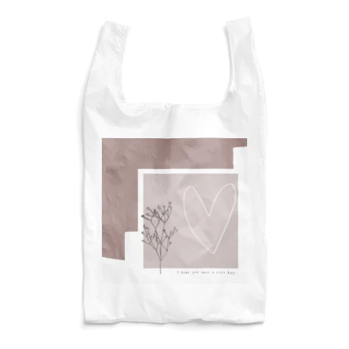 かすみ草 heart Reusable Bag