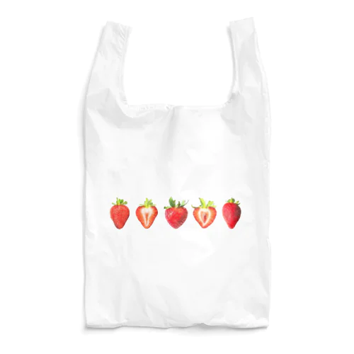 まるごといちご と はんぶんいちご Reusable Bag