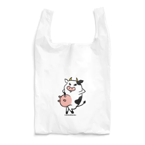 巨乳の牛さん Reusable Bag