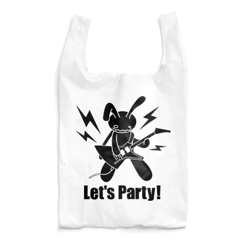  Let's party! （ブラックプリント） エコバッグ