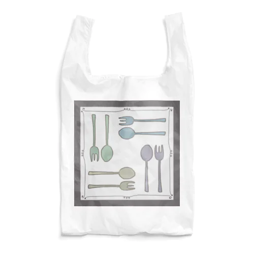 Happy Lunch-黒 Reusable Bag