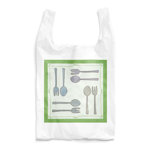 Happy Lunch-緑 Reusable Bag