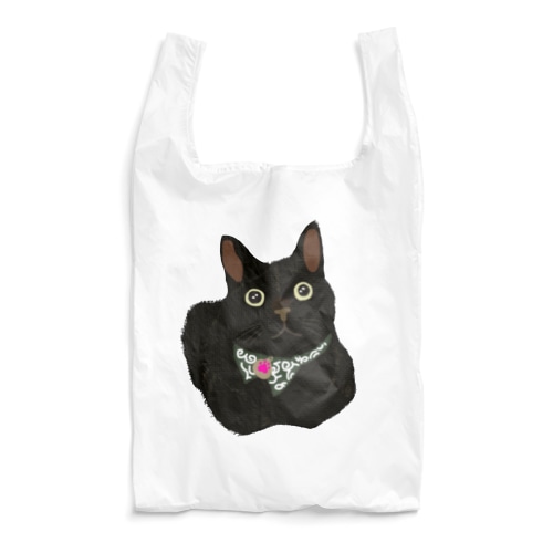 お目目クリクリ黒猫 Reusable Bag