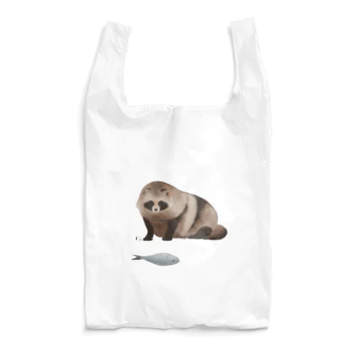 おあずけをくらうたぬき Reusable Bag