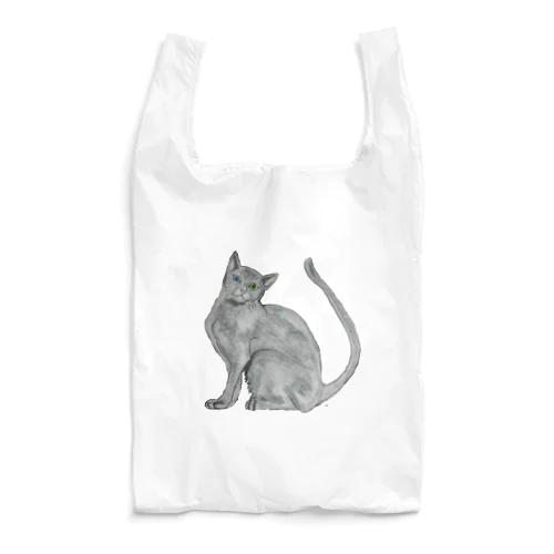 猫_ロシアンブルー Reusable Bag