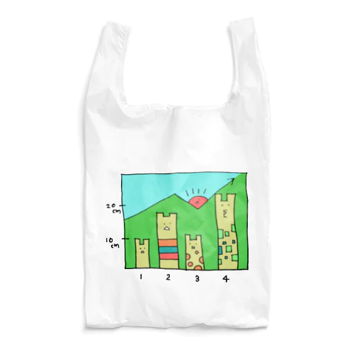 2Dうさぎ グラフ Reusable Bag